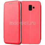 Чехол-книжка кожаный для Samsung Galaxy J6+ J610 (красный) Fashion Case