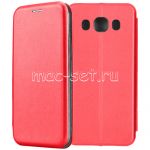 Чехол-книжка кожаный для Samsung Galaxy J7 (2016) J710 (красный) Fashion Case