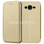 Чехол-книжка кожаный для Samsung Galaxy J7 Neo J701 (золотистый) Fashion Case
