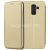 Чехол-книжка кожаный для Samsung Galaxy J8 J810 (золотистый) Fashion Case