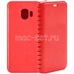 Чехол-книжка кожаный для Samsung Galaxy J2 (2018) J250 (красный) Book Case New