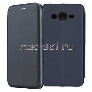 Чехол-книжка кожаный для Samsung Galaxy J2 Prime G532 (синий) Fashion Case