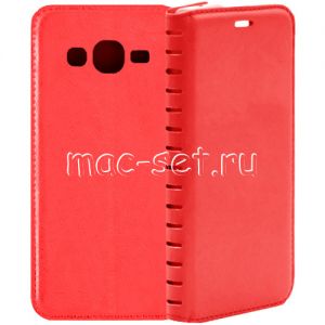 Чехол-книжка кожаный для Samsung Galaxy J2 Prime G532 (красный) Book Case New