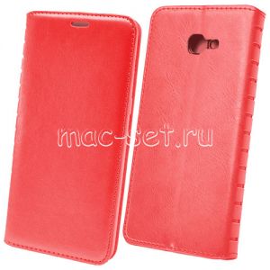 Чехол-книжка кожаный для Samsung Galaxy J4+ J415 (красный) Book Case New