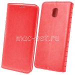 Чехол-книжка кожаный для Samsung Galaxy J5 (2017) J530 (красный) Book Case New