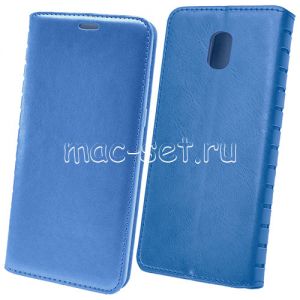 Чехол-книжка кожаный для Samsung Galaxy J5 (2017) J530 (синий) Book Case New