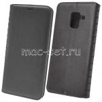 Чехол-книжка кожаный для Samsung Galaxy J6 (2018) J600 (черный) Book Case New