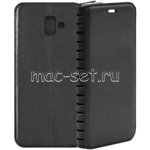 Чехол-книжка кожаный для Samsung Galaxy J6+ J610 (черный) Book Case New