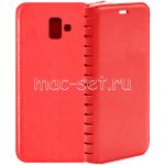 Чехол-книжка кожаный для Samsung Galaxy J6+ J610 (красный) Book Case New