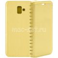Чехол-книжка кожаный для Samsung Galaxy J6+ J610 (золотистый) Book Case New