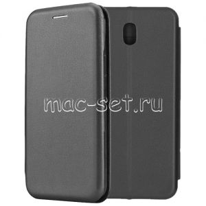 Чехол-книжка кожаный для Samsung Galaxy J7 (2017) J730 (черный) Fashion Case