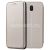 Чехол-книжка кожаный для Samsung Galaxy J7 (2017) J730 (серый) Fashion Case