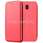 Чехол-книжка кожаный для Samsung Galaxy J7 (2017) J730 (красный) Fashion Case