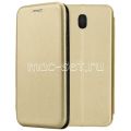 Чехол-книжка кожаный для Samsung Galaxy J7 (2017) J730 (золотистый) Fashion Case