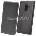 Чехол-книжка кожаный для Samsung Galaxy J8 J810 (черный) Book Case New