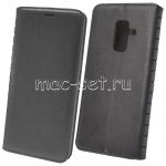 Чехол-книжка кожаный для Samsung Galaxy J8 J810 (черный) Book Case New