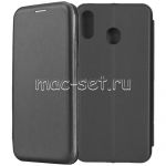 Чехол-книжка кожаный для Samsung Galaxy M20 M205 (черный) Fashion Case