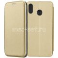 Чехол-книжка кожаный для Samsung Galaxy M20 M205 (золотистый) Fashion Case