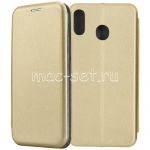 Чехол-книжка кожаный для Samsung Galaxy M20 M205 (золотистый) Fashion Case