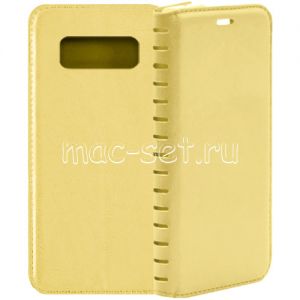 Чехол-книжка кожаный для Samsung Galaxy Note 8 N950 (золотистый) Book Case New