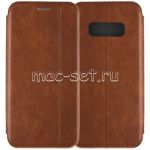 Чехол-книжка кожаный для Samsung Galaxy S10e G970 (коричневый) Retro Case