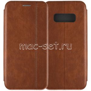 Чехол-книжка кожаный для Samsung Galaxy S10e G970 (коричневый) Retro Case