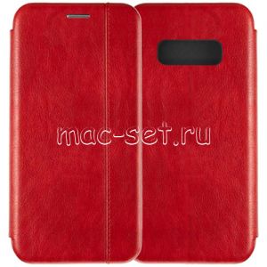 Чехол-книжка кожаный для Samsung Galaxy S10e G970 (красный) Retro Case