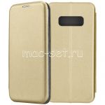 Чехол-книжка кожаный для Samsung Galaxy S10e G970 (золотистый) Fashion Case