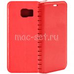 Чехол-книжка кожаный для Samsung Galaxy S6 edge G925F (красный) Book Case New