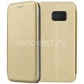 Чехол-книжка кожаный для Samsung Galaxy S7 G930 (золотистый) Fashion Case