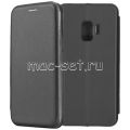 Чехол-книжка кожаный для Samsung Galaxy S9 G960 (черный) Fashion Case