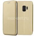 Чехол-книжка кожаный для Samsung Galaxy S9 G960 (золотистый) Fashion Case