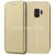 Чехол-книжка кожаный для Samsung Galaxy S9 G960 (золотистый) Fashion Case