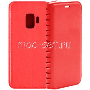 Чехол-книжка кожаный для Samsung Galaxy S9 G960 (красный) Book Case New