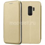 Чехол-книжка кожаный для Samsung Galaxy S9+ G965 (золотистый) Fashion Case