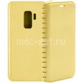 Чехол-книжка кожаный для Samsung Galaxy S9+ G965 (золотистый) Book Case New