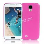 Чехол-накладка пластиковый для Samsung Galaxy S4 I9500 ультратонкий (малиновый)