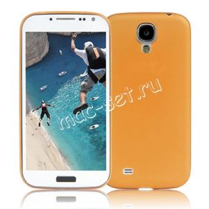 Чехол-накладка пластиковый для Samsung Galaxy S4 I9500 ультратонкий (оранжевый)