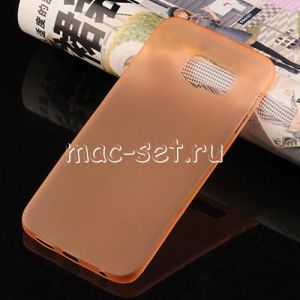 Чехол-накладка пластиковый для Samsung Galaxy S6 G920F ультратонкий (оранжевый)