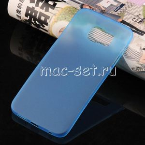 Чехол-накладка пластиковый для Samsung Galaxy S6 edge G925F ультратонкий (синий)