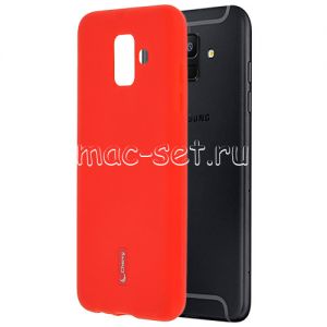 Чехол-накладка силиконовый для Samsung Galaxy A6 (2018) A600 (красный) Cherry