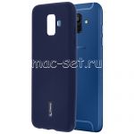 Чехол-накладка силиконовый для Samsung Galaxy A6 (2018) A600 (синий) Cherry