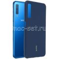 Чехол-накладка силиконовый для Samsung Galaxy A7 (2018) A750 (синий) Cherry