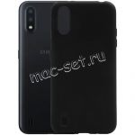 Чехол-накладка силиконовый для Samsung Galaxy A01 A015 (черный 1.0мм) матовый