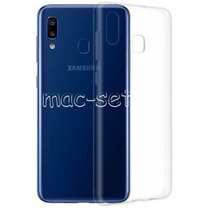 Чехол-накладка силиконовый для Samsung Galaxy A20 A205 (прозрачный 1.0мм)