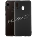 Чехол-накладка силиконовый для Samsung Galaxy A20 A205 (черный 1.0мм) матовый