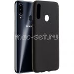 Чехол-накладка силиконовый для Samsung Galaxy A20s A207 (черный 1.2мм)