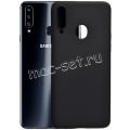 Чехол-накладка силиконовый для Samsung Galaxy A20s A207 (черный 1.0мм) матовый
