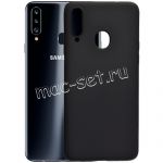 Чехол-накладка силиконовый для Samsung Galaxy A20s A207 (черный 1.0мм) матовый