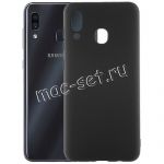 Чехол-накладка силиконовый для Samsung Galaxy A30 A305 (черный 1.0мм) матовый